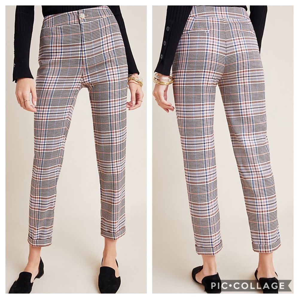 Anthropologie Malcolm plaid tapered trouser